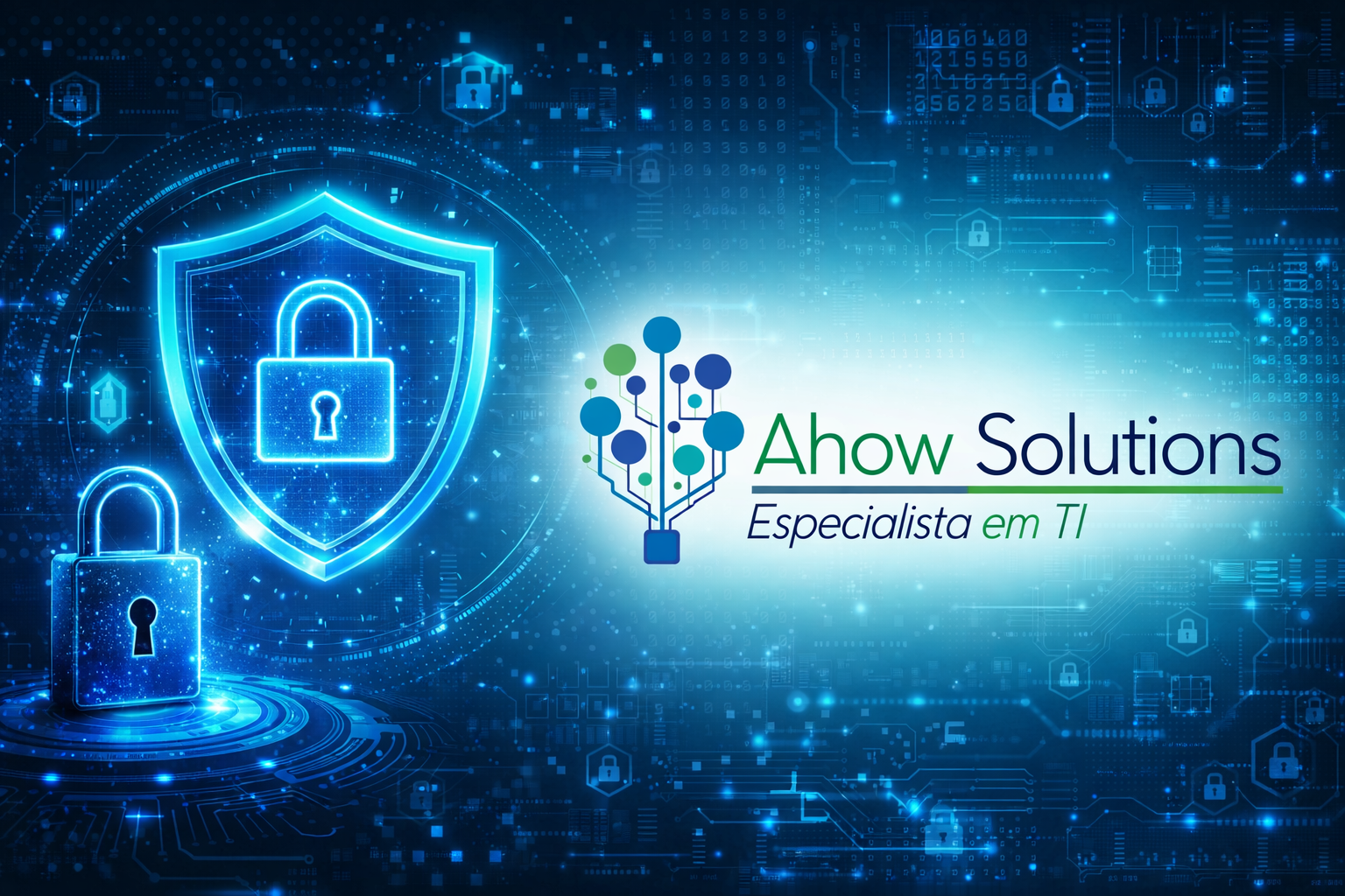 Gestor de TI analisando painel de cibersegurança para empresas e conformidade bancária.