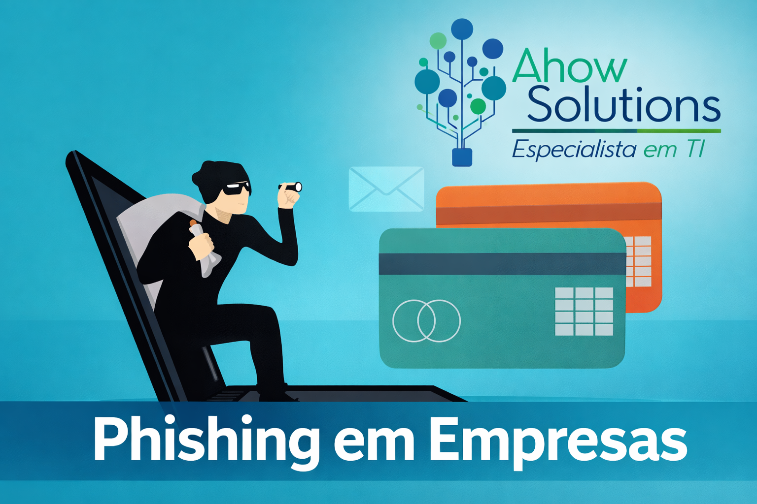 Infográfico detalhando como prevenir ataques de phishing em empresas e segurança digital.