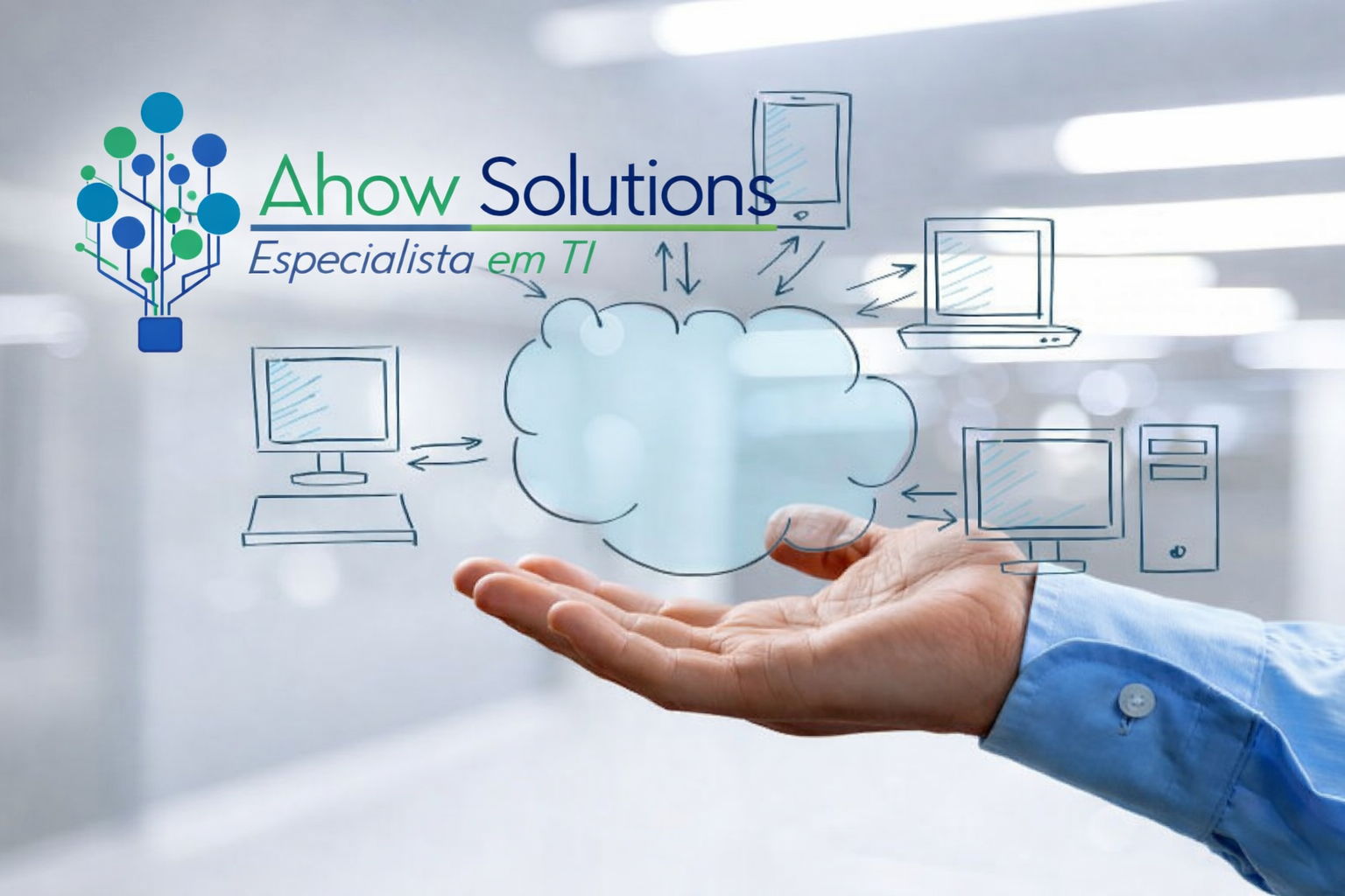 Profissional de TI configurando servidor para mostrar como fazer backup empresarial.