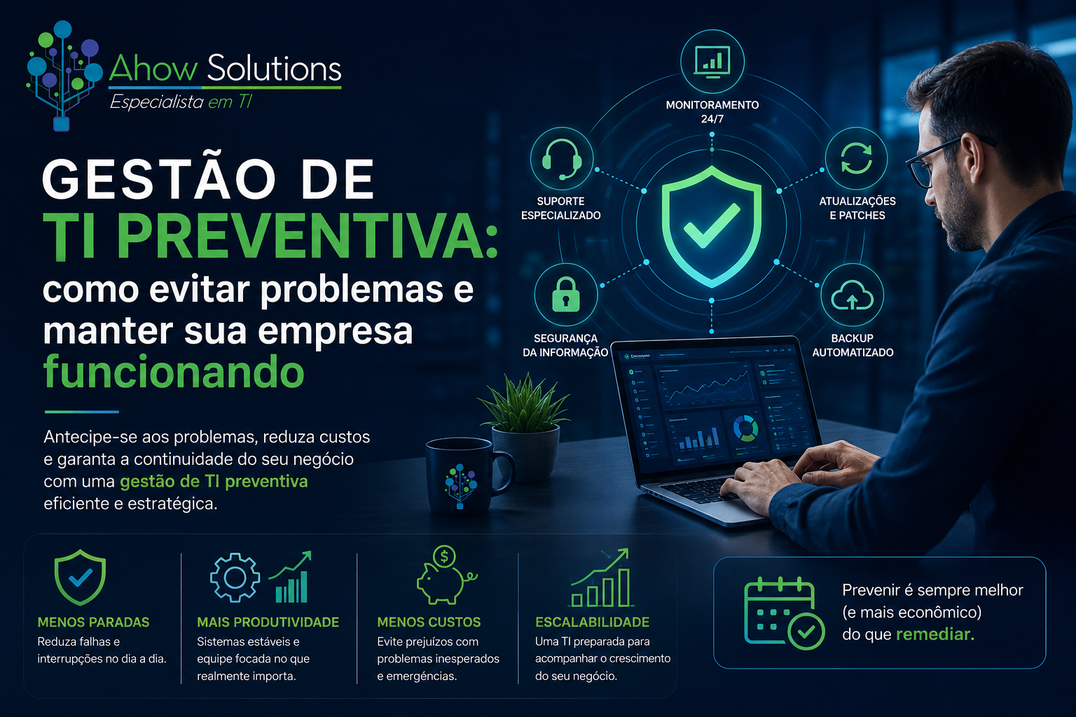 Entenda como a Gestão de TI Preventiva ajuda empresas a reduzir falhas, proteger dados e manter a infraestrutura estável. Suporte de TI em Sorocaba.