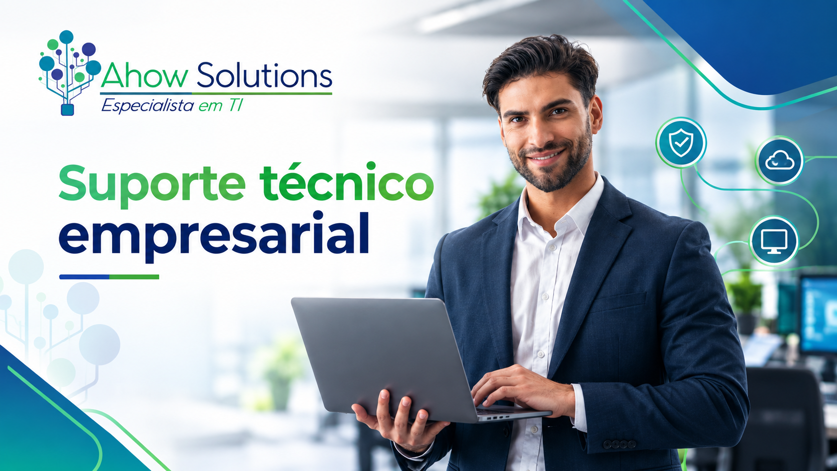 Suporte técnico empresarial para reduzir problemas de TI, melhorar a produtividade e manter sua empresa segura, conectada e preparada.
