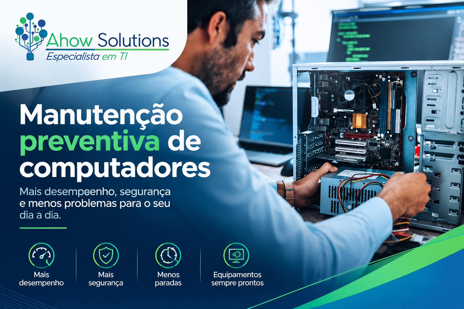 Manutenção preventiva de computadores para empresas: evite falhas, reduza paradas e mantenha sua infraestrutura